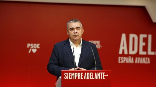 El secretario de Organización del PSOE, número tres del partido, Santos Cerdán, valora este domingo los resultados de la consulta a la militancia.