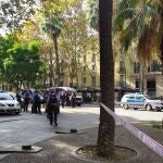 Los Mossos en un operativo en la Rambla del Raval