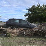 People clean up Campi Bisenzio after Ciaran flooding in Tuscany