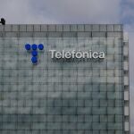 Exterior de la sede de Telefónica, en el ensanche de Las Tablas, en el distrito de Fuencarral-El Pardo.