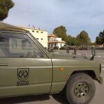 Un vehículo militar
