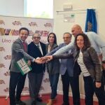 De izq. a dcha, Alberto González-Costea, presidente de la Fundación Never Surrender; José Fuertes, consejero delegado de El Pozo Alimentación; Toni Sibina, concejal de Deportes; y Eulalia Salas, concejal de Salud