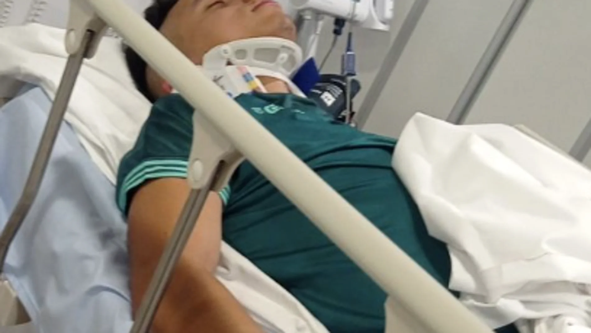 Enzo fue trasladado al hospital