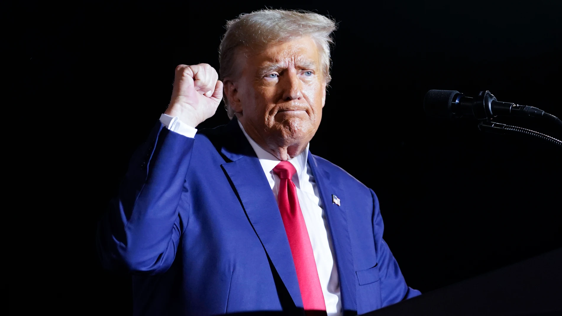 Former President Donald Trump speaks at a campaign rally in Hialeah, Fla., Wednesday, Nov. 8, 2023. (AP Photo/Lynne Sladky)
