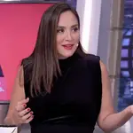 Tamara Falcó con look navideño en 'El Hormiguero'.