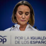 Rueda de prensa de Cuca Gamarra (PP) en la sede del partido. © Alberto R. Roldán / Diario La Razón. 