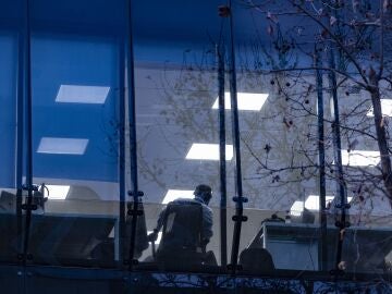 Cristalera de un edificio de oficinas de Madrid