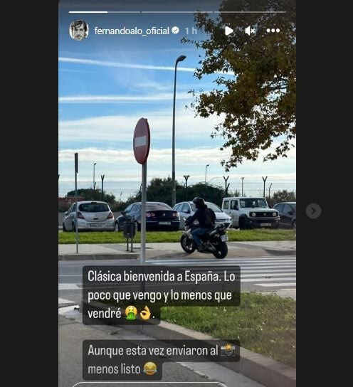 El mensaje de Fernando Alonso al llegar a España