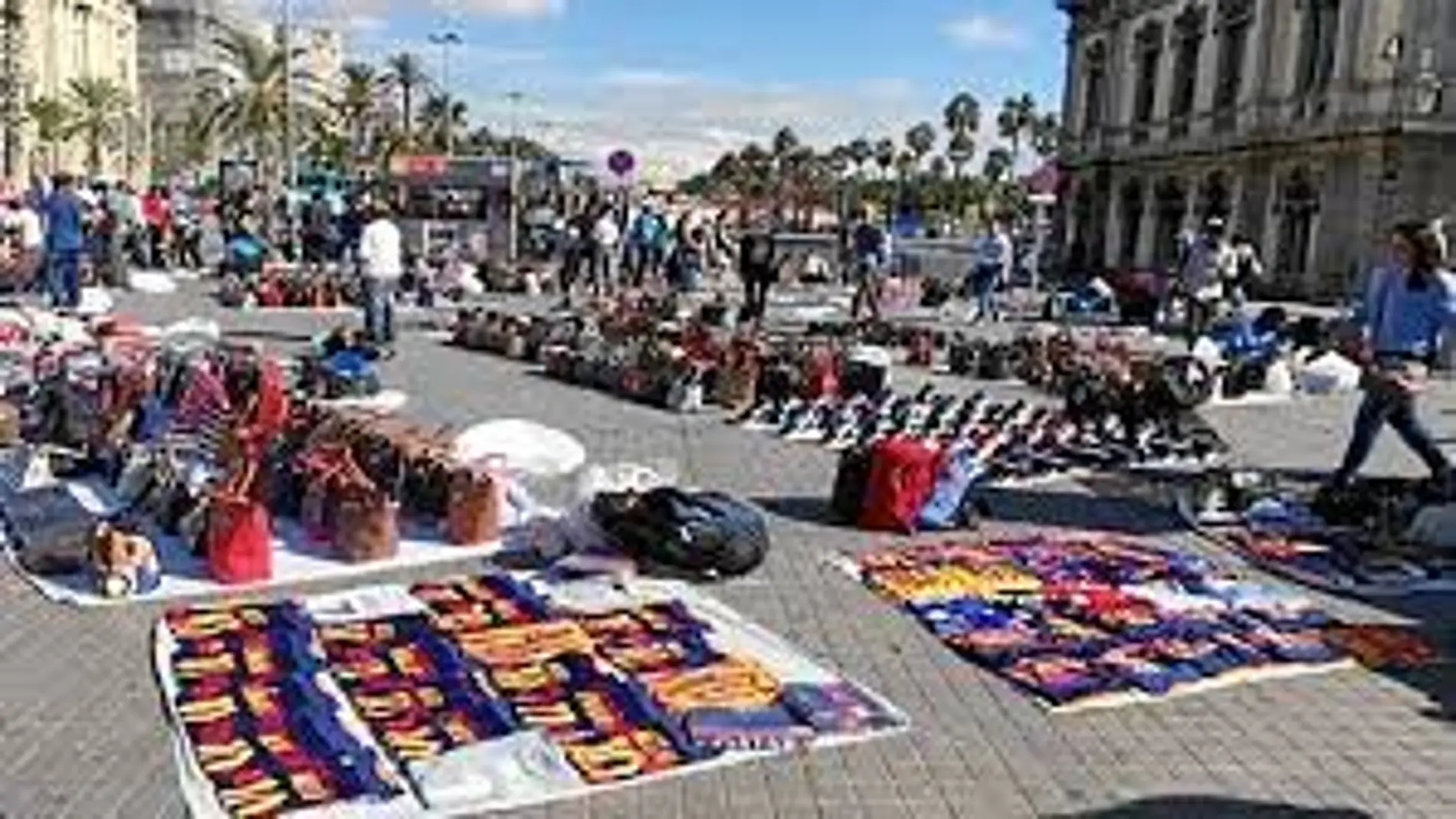 Manteros en Barcelona