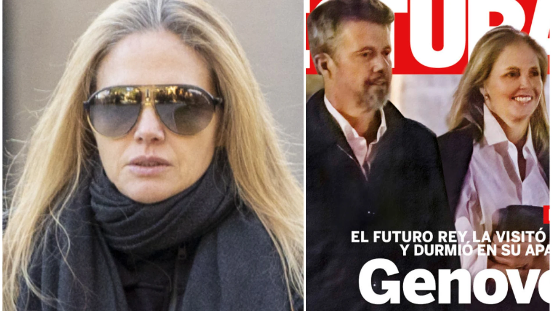 Genoveva Casanova, junto a su polémica portada con Federico de Dinamarca