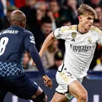 Nico Paz con el Real Madrid