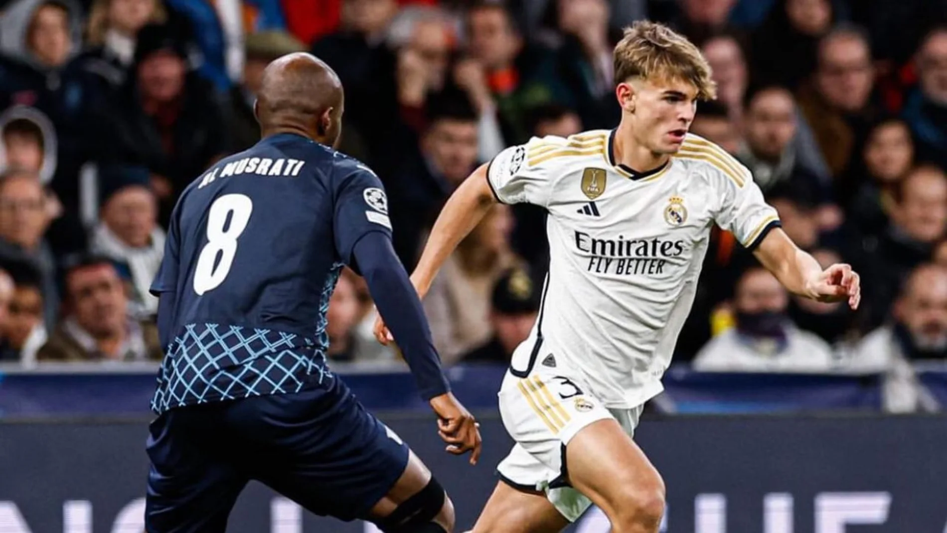 Nico Paz con el Real Madrid