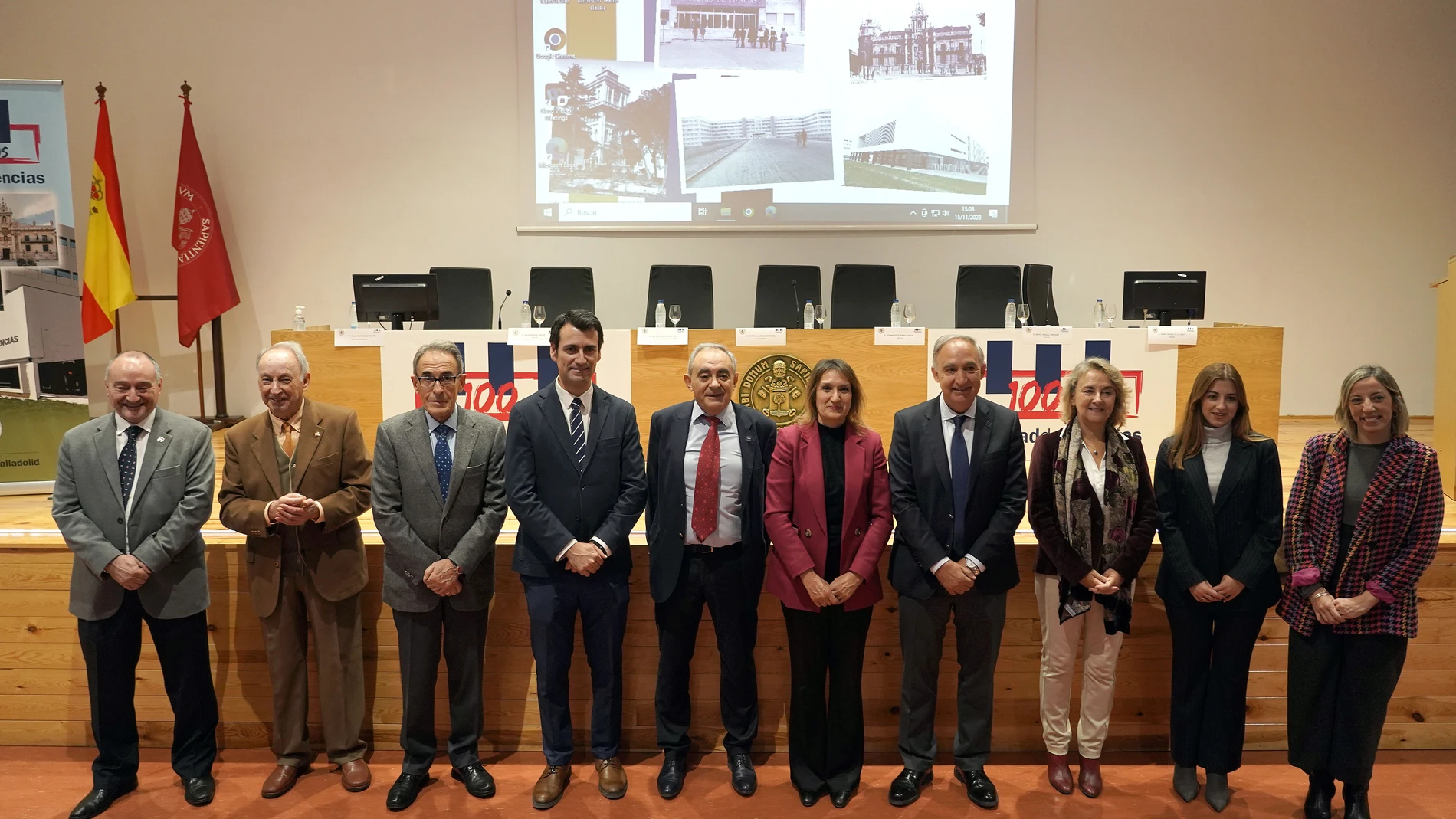 El rector de la Universidad de Valladolid, Antonio Largo, y la consejera de Educación, Rocío Lucas, clausuran los actos celebrado en los últimos meses para conmemorar los 100 años de la creación de la Facultad de Ciencias de la Universidad de Valladolid