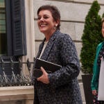 Mertxe Aizpurua de Bildu en su llegada al Congreso de los Diputados el dia de la investidura de Pedro Sanchez.