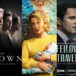Carteles 'The Crown', 'Sagrada familia' y 'Fellow Travelers'