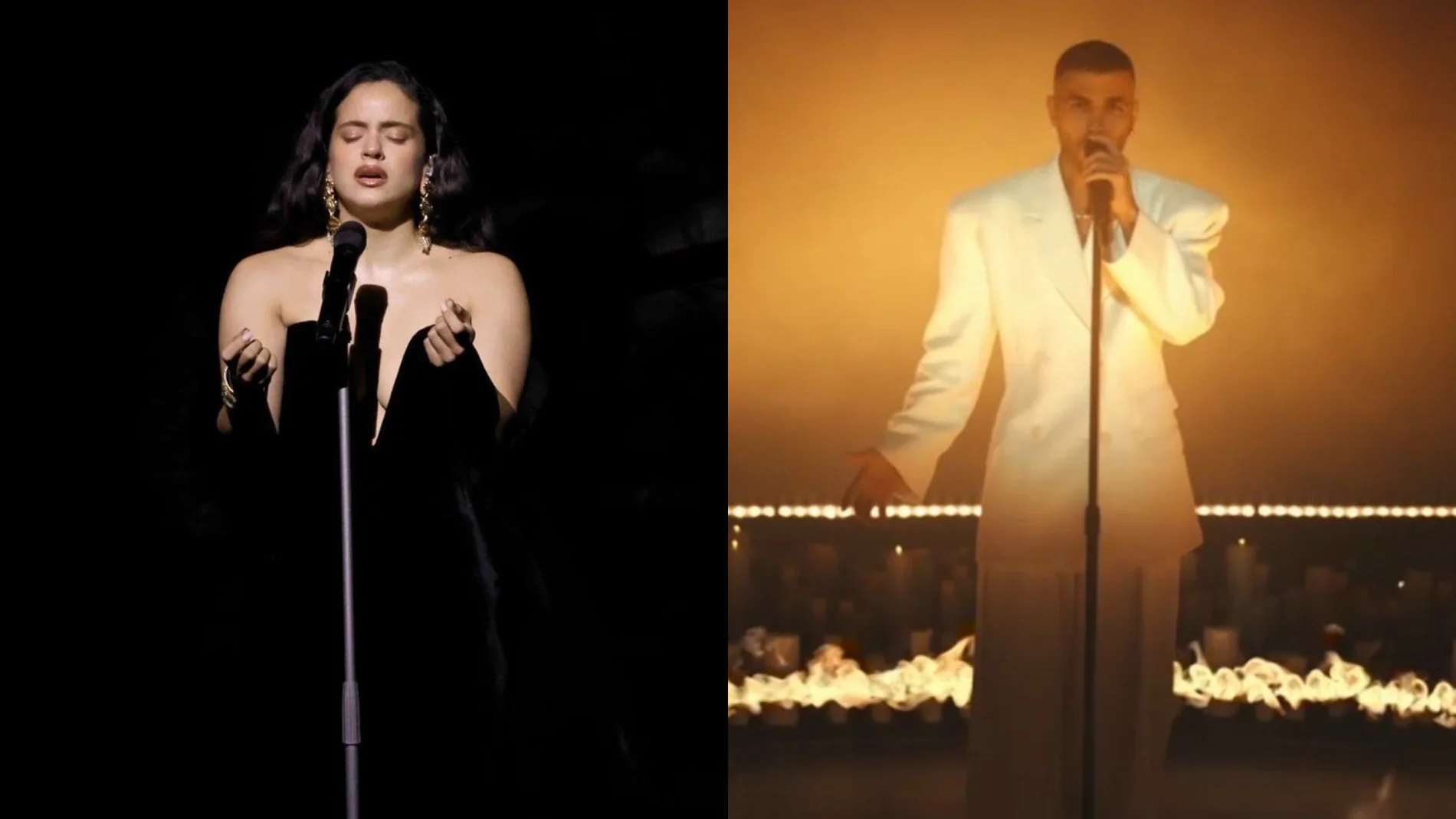 Rosalía y Rauw Alejandro en los Latin Grammy 2023