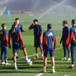 Entrenamiento de la Selección Española en el estadio José Zorrilla previo al partido contra Georgia.