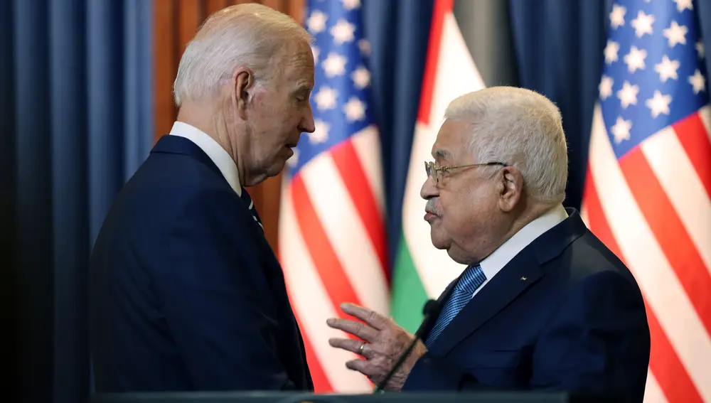 US President Joe Biden Meets Palestinian President Mahmud Abbas