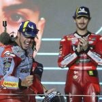 Di Giannantonio celebra su primera victoria en MotoGP junto a Bagnaia