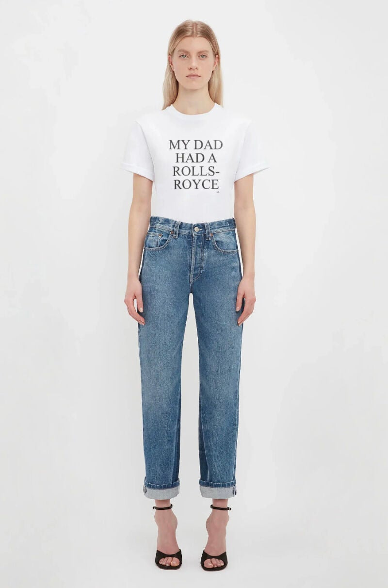 Camiseta básica con la frase viral de Victoria Beckham