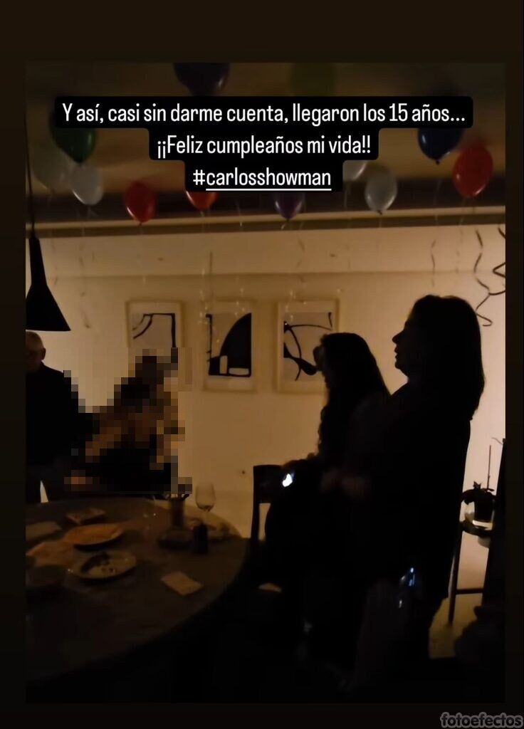 Story de Fabiola Martínez celebrando el cumpleaños de su hijo Carlos