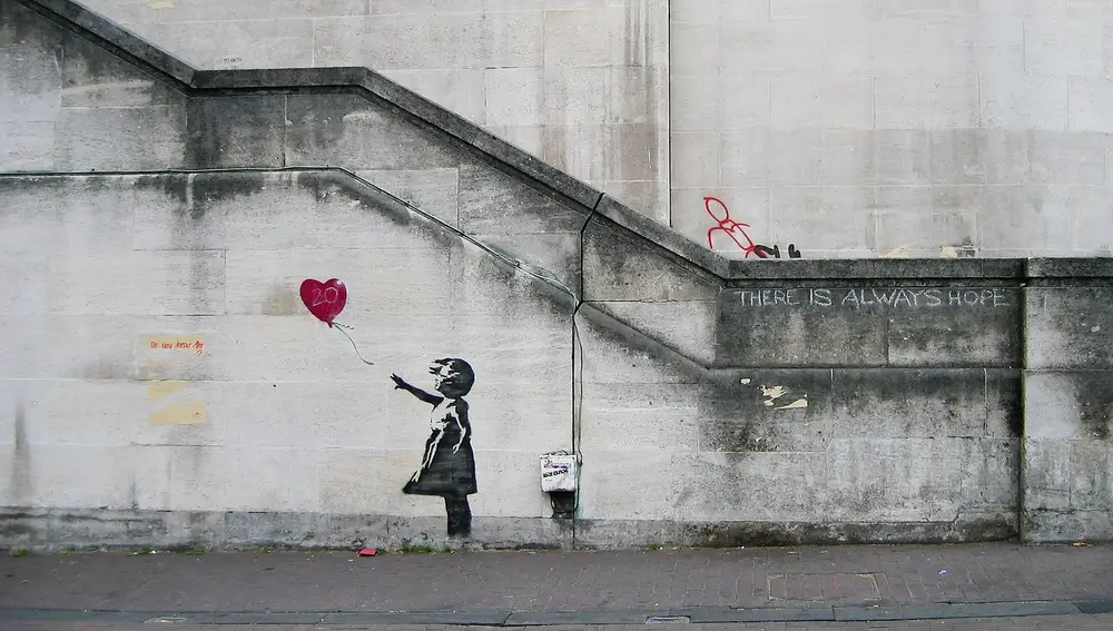 La niña del globo rojo de Banksy