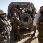 Israeli forces along the border with Gaza