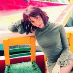 Aitana con su primer look en México. 