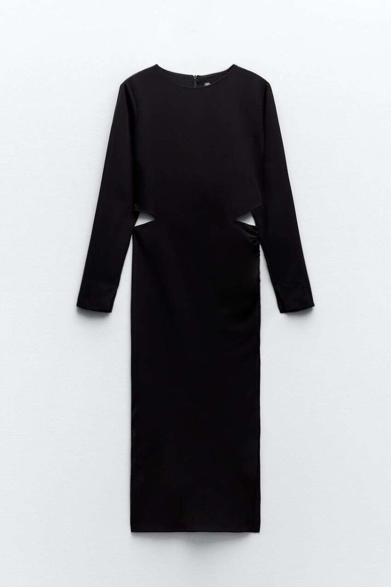 Vestido crepe cut out
