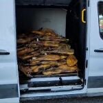 El camión con la mercancía