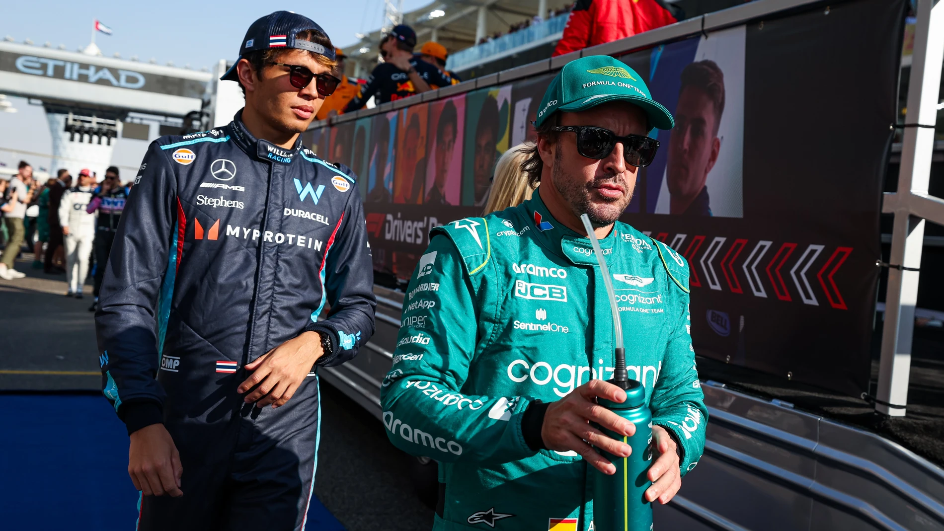 ALONSO Fernando (spa), Aston Martin F1 Team AMR23, portrait during the 2023 Formula 1 Etihad Airways Abu Dhabi Grand Prix, 22th round of the 2023 Formula One World Championship from November 24 to 26, 2023 on the Yas Marina Circuit, in Abu Dhabi - Photo Florent Gooden / DPPI AFP7 26/11/2023 ONLY FOR USE IN SPAIN