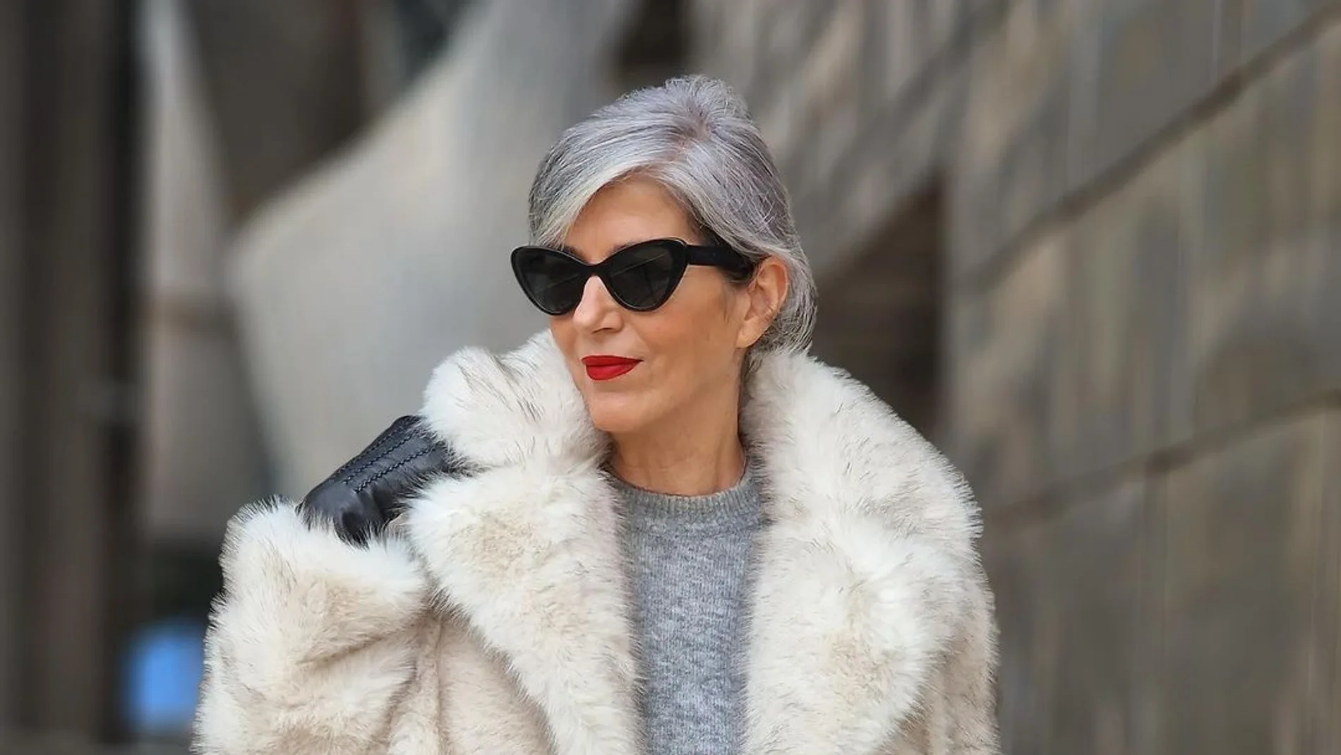 Carmen Gimeno con abrigo de pelo.