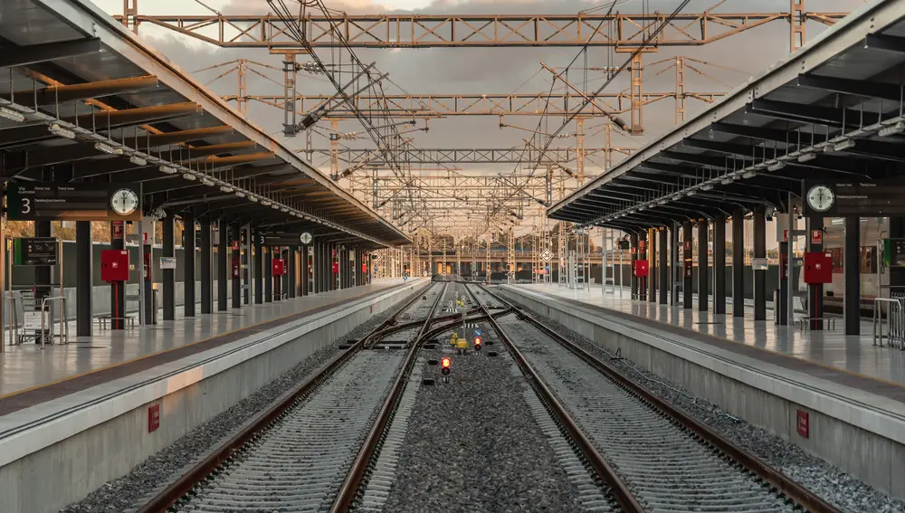 Infraestructura ferroviaria en la Estación de Huelva