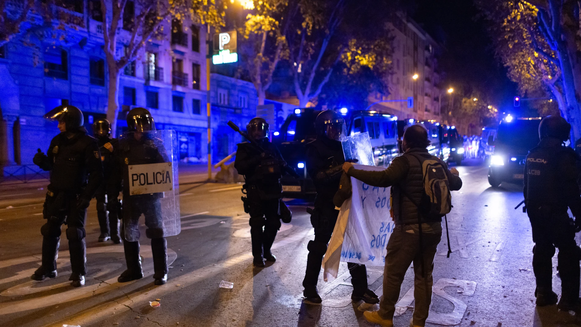 Protesta en los alrededores de Ferraz el pasado día 12. Las concentraciones llevan repitiéndose desde el viernes 3