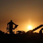 Israeli soldiers near the Gaza border during ceasefire