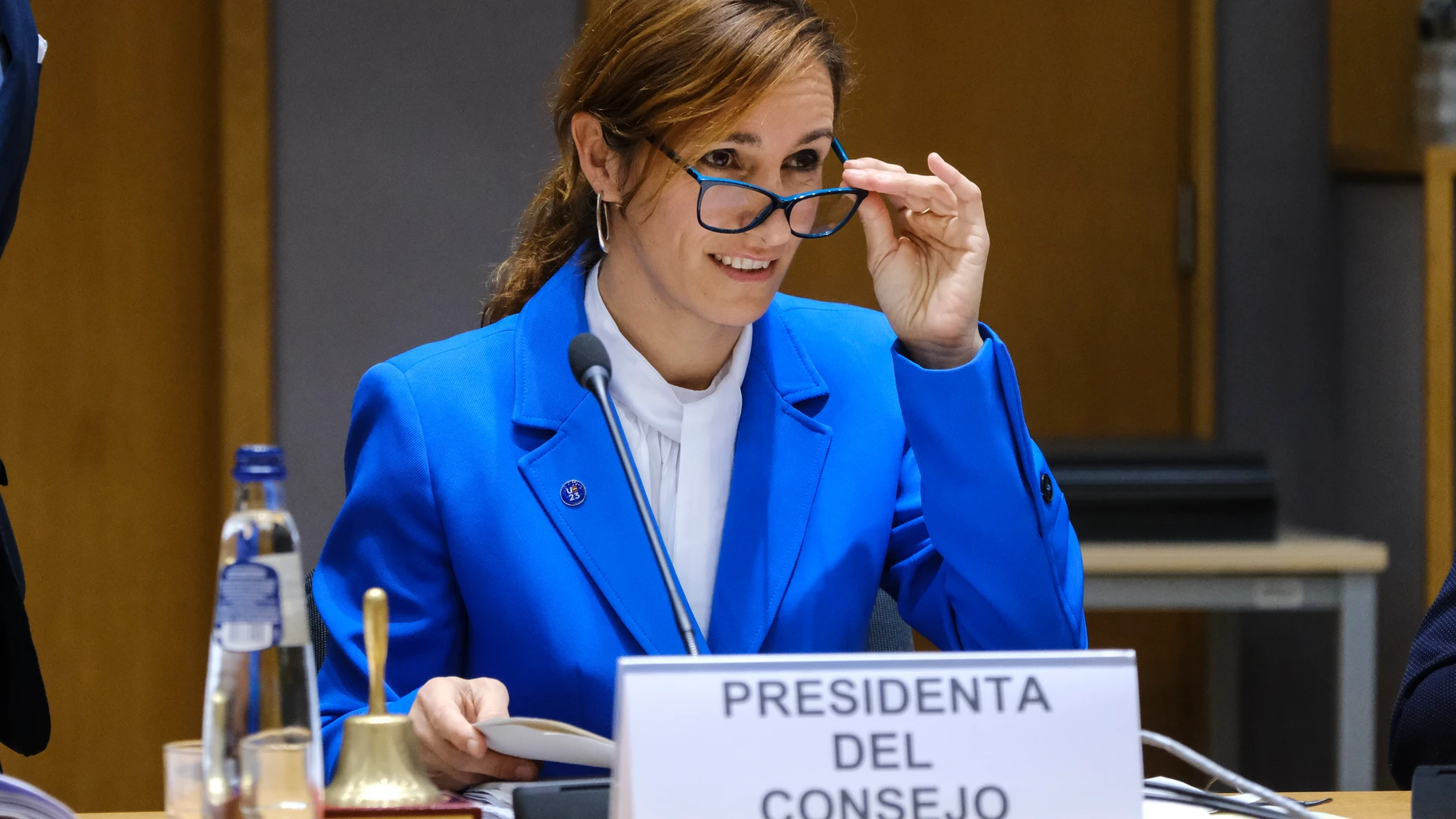 BRUSELAS (BÉLGICA), 30/11/2023.- La ministra española de Sanidad, Mónica García, en su estreno en Bruselas este jueves en representación de la presidencia española de turno del Consejo de la UE, en el Consejo de los ministros de Sanidad de los Veintisiete. EFE/ Alexandros Michailidis / Unión Europea / ***SOLO USO EDITORIAL/SOLO DISPONIBLE PARA ILUSTRAR LA NOTICIA QUE ACOMPAÑA (CRÉDITO OBLIGATORIO)***
