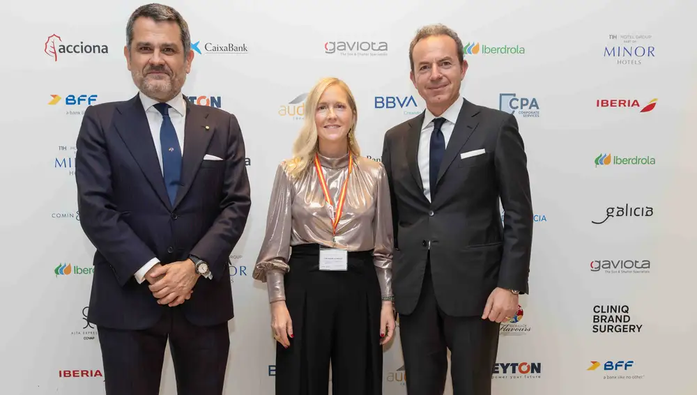 Miguel Fernández-Palacios, Embajador de España en Italia. Isabel Gimeno, Secretaria General de la Cámara de Comercio de España en Italia y Gianluca Landolina, Presidente de la Cámara de Comercio de España en Italia