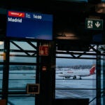 El avión de Iberia que ha realizado el vuelo inaugural en el aeropuerto de Laponia
