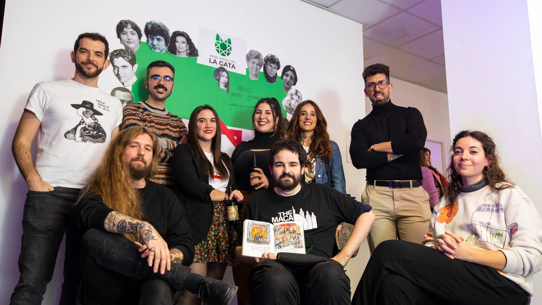 Peña andaluza La Gata, compuesta y organizada por jóvenes andaluces que viven en Madrid. © Jesús G. Feria.