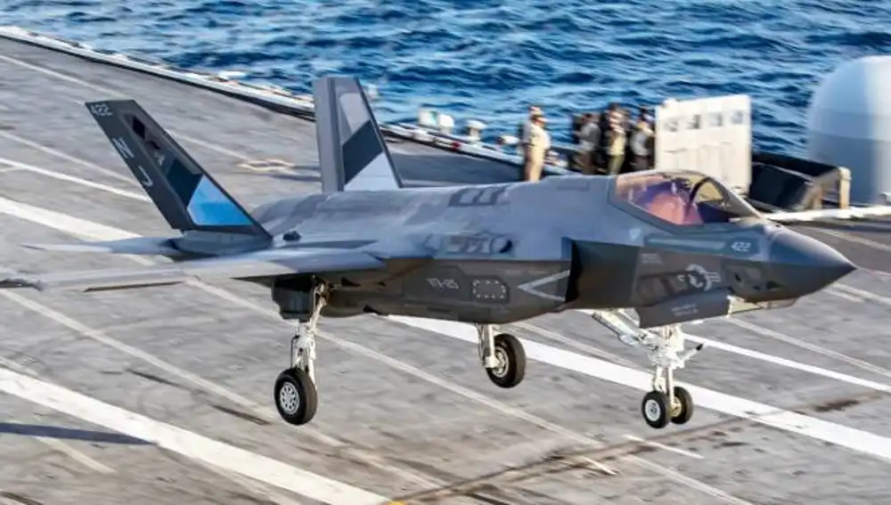 F-35C en el USS Abraham Lincoln.
