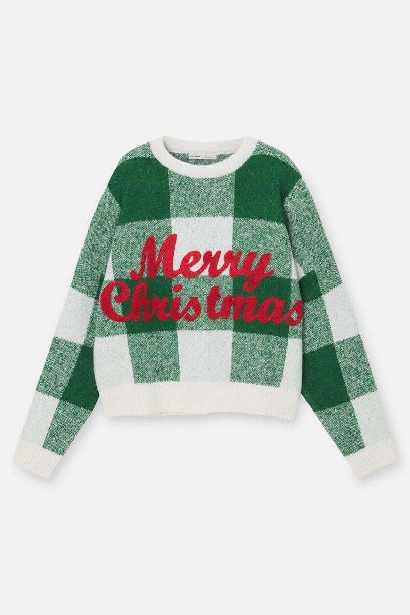 Jersey navideño cuadros