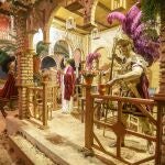 Belén a tamaño real ubicado en la Fundación Cajasol de Sevilla