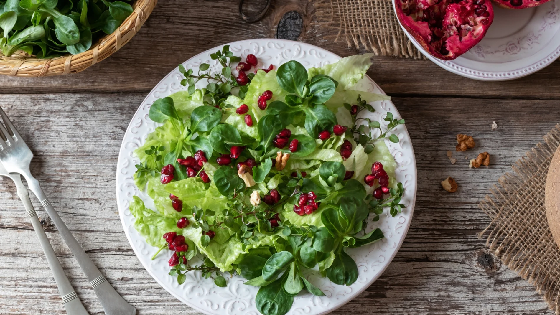 Ensalada de granada y nuez