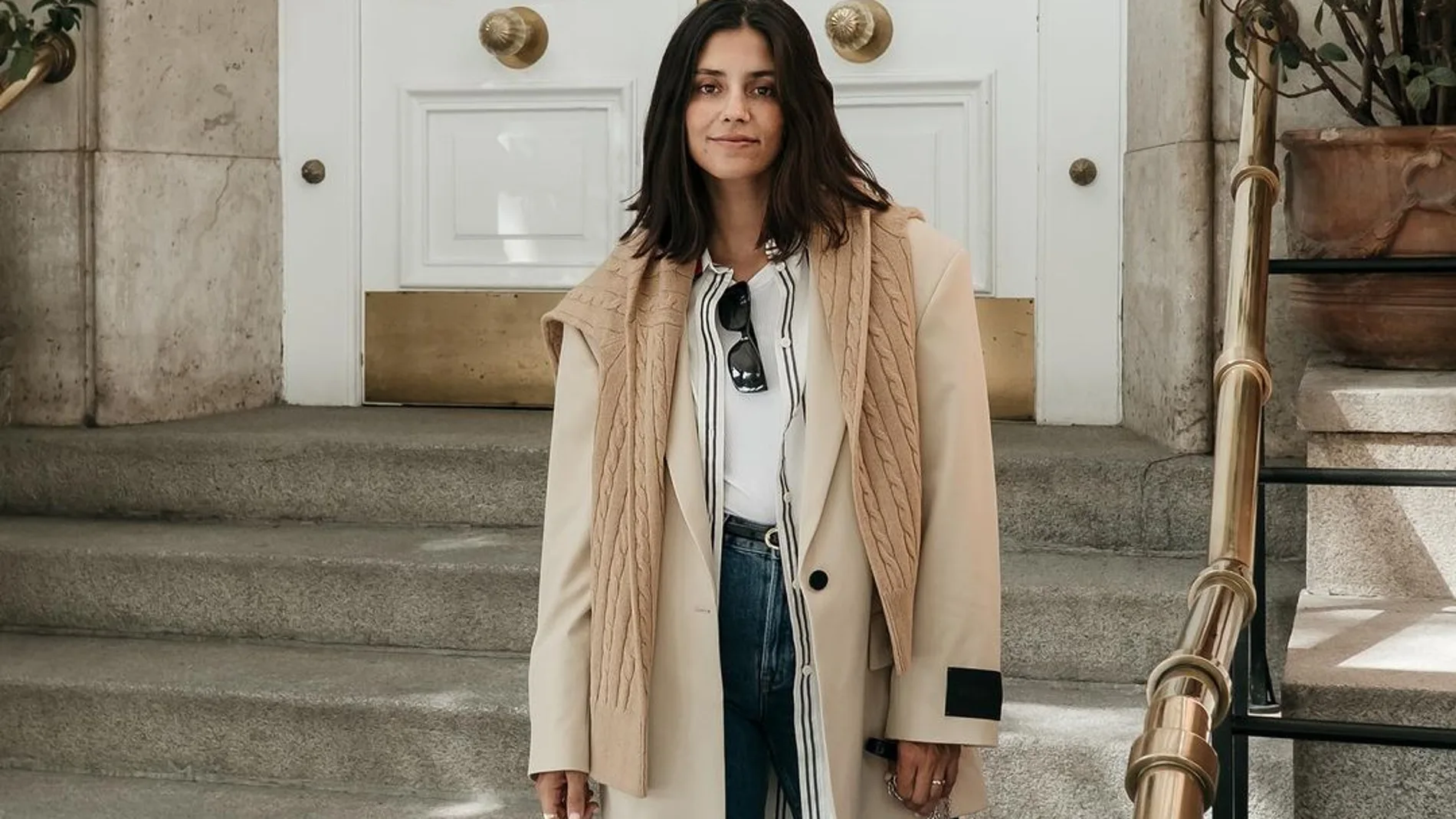 María García de Jaime con un look con básicos.