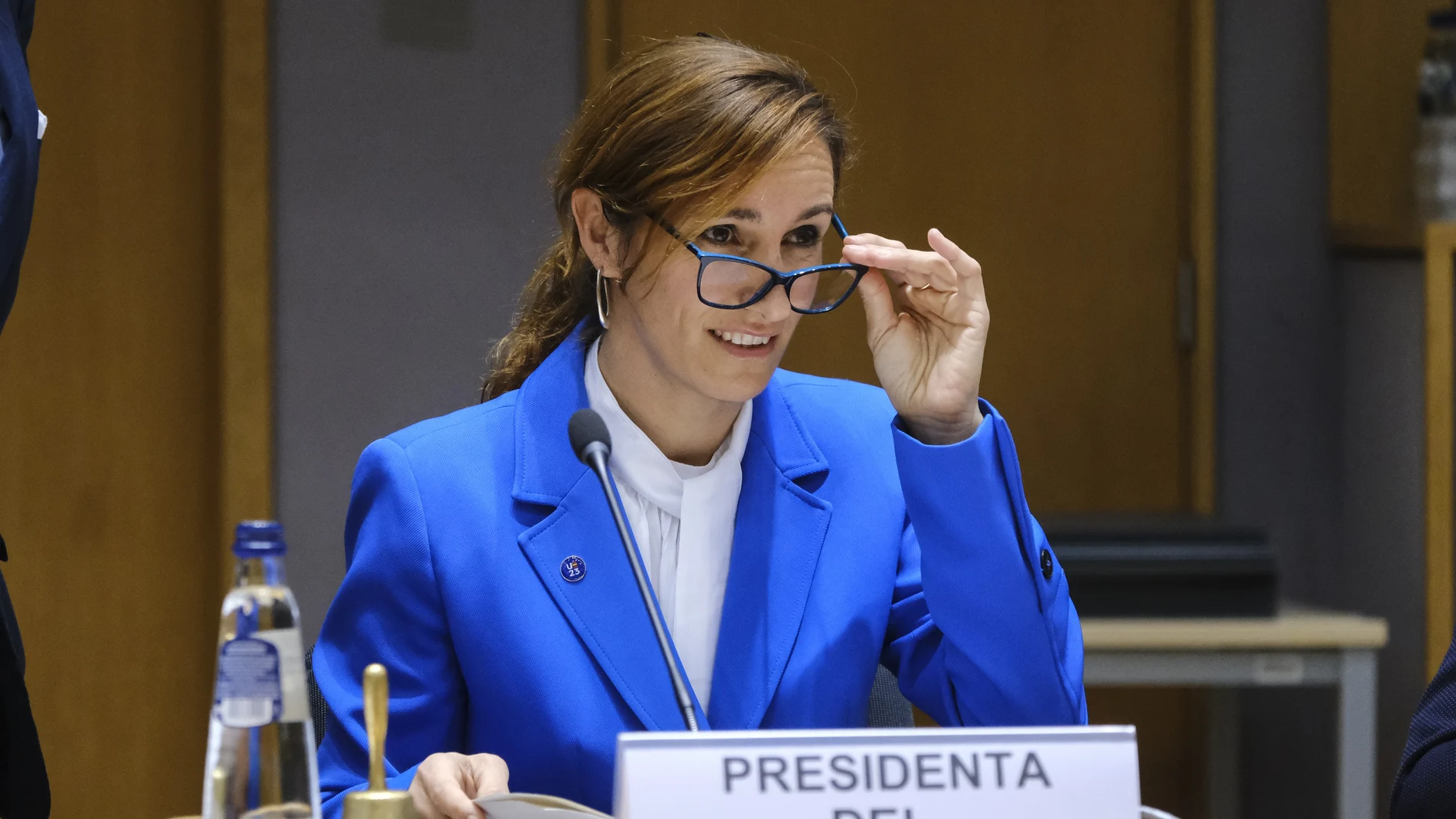 BRUSELAS (BÉLGICA), 30/11/2023.- La ministra española de Sanidad, Mónica García, en su estreno en Bruselas este jueves en representación de la presidencia española de turno del Consejo de la UE, en el Consejo de los ministros de Sanidad de los Veintisiete. EFE/ Unión Europea / ***SOLO USO EDITORIAL/SOLO DISPONIBLE PARA ILUSTRAR LA NOTICIA QUE ACOMPAÑA (CRÉDITO OBLIGATORIO)***