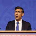 British Prime Minister Rishi Sunak hosts press conference at Downing Street