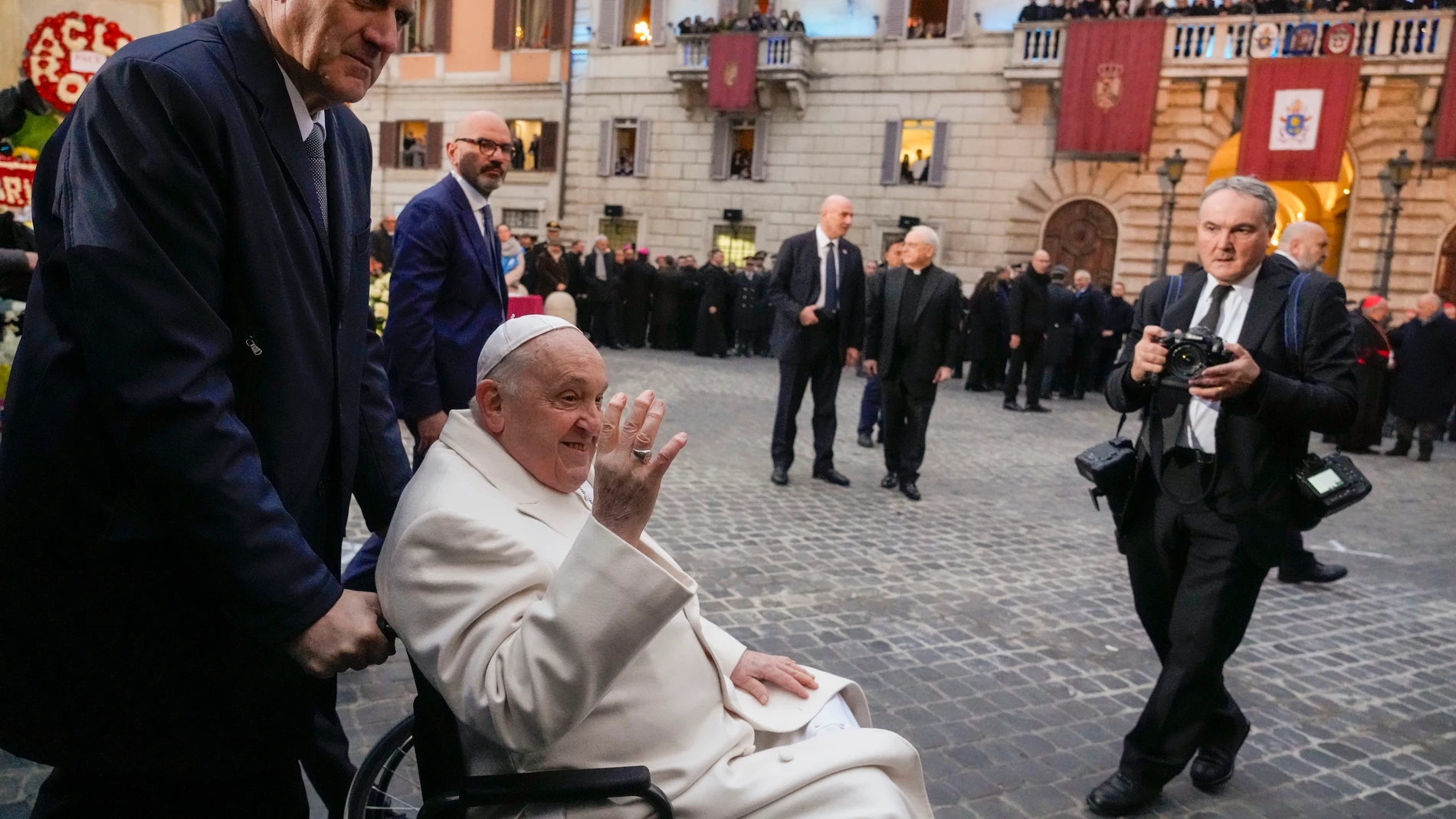 El Papa Francisco en la Plaza de España