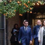 Pere Aragonès y parte de su equipo esta semana