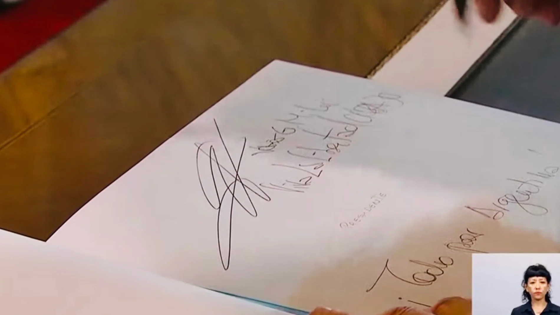Firma de Javier Milei