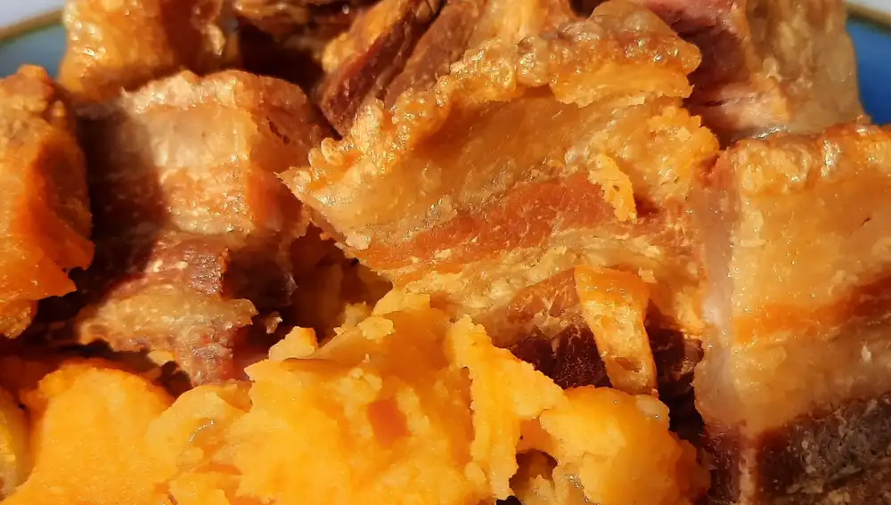 Colosal torrezno con inobjetable pulcritud gourmet